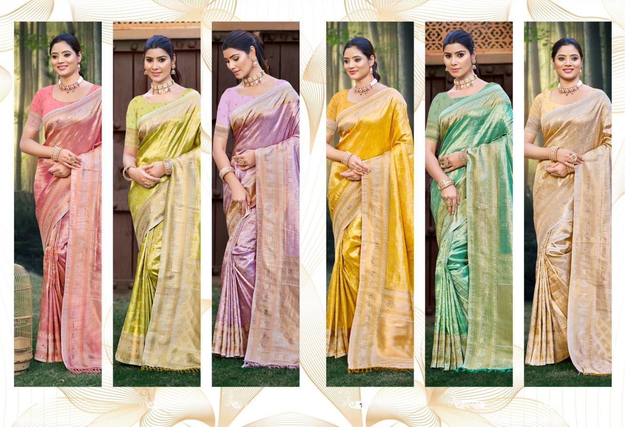 BUNAWAT - Nikhila Silk VOL-02 Sangam Prints kanjivaram silk Woven Work Traditional Saree