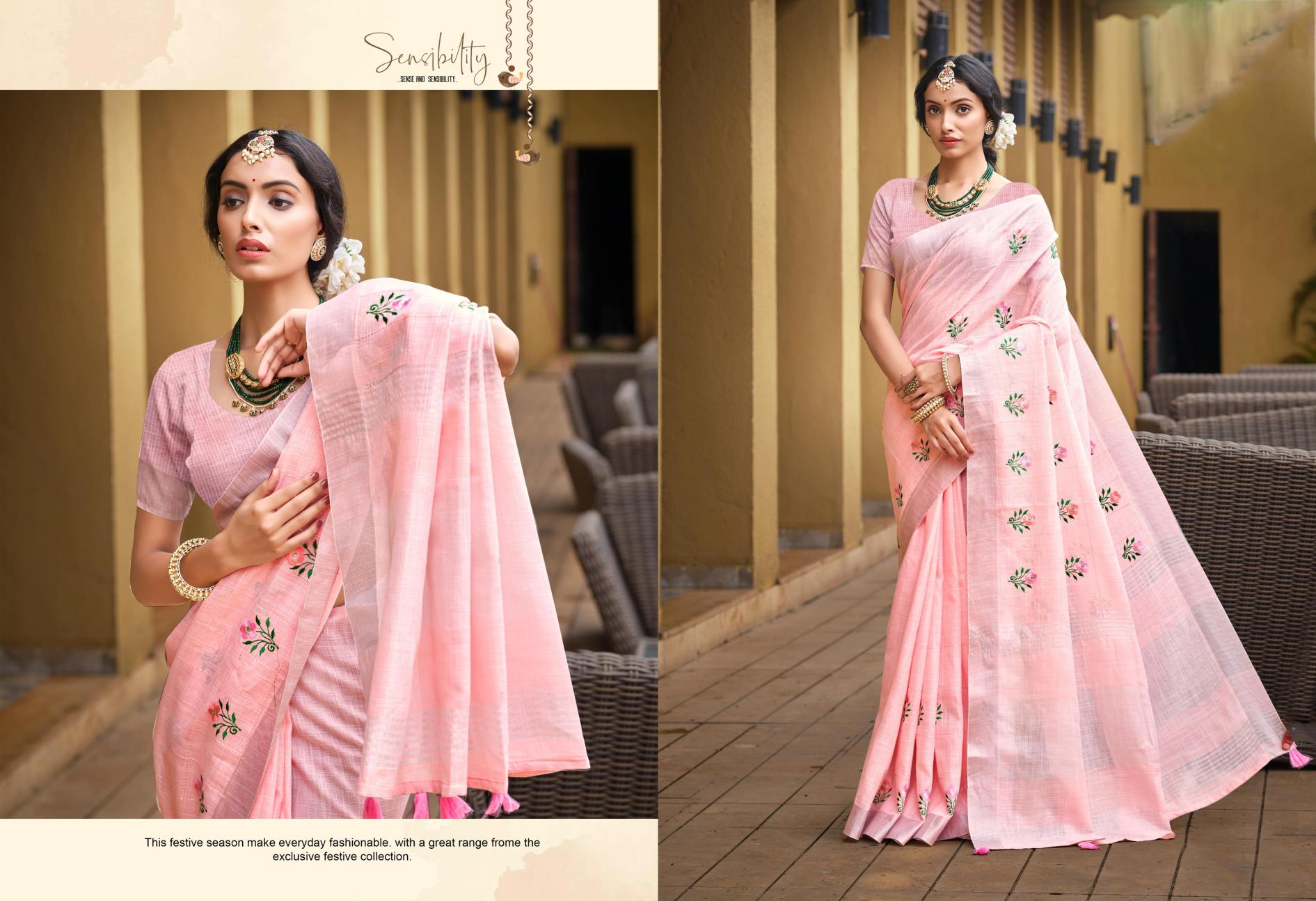 Bunawat - Parichay Sangam Prints Linen Woven Work Traditional Saree