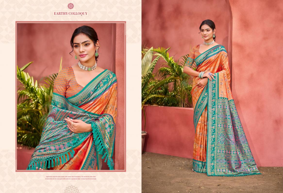 BUNAWAT - Piya Basanti Silk Sangam Prints Light kanjivaram silk Woven Work Traditional Saree