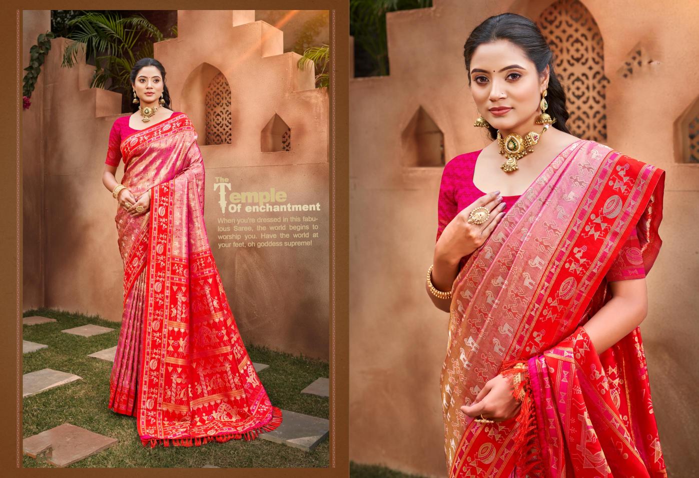BUNAWAT - Piya Basanti Silk Vol - 02 Sangam Prints Light kanjivaram silk Woven Work Traditional Saree