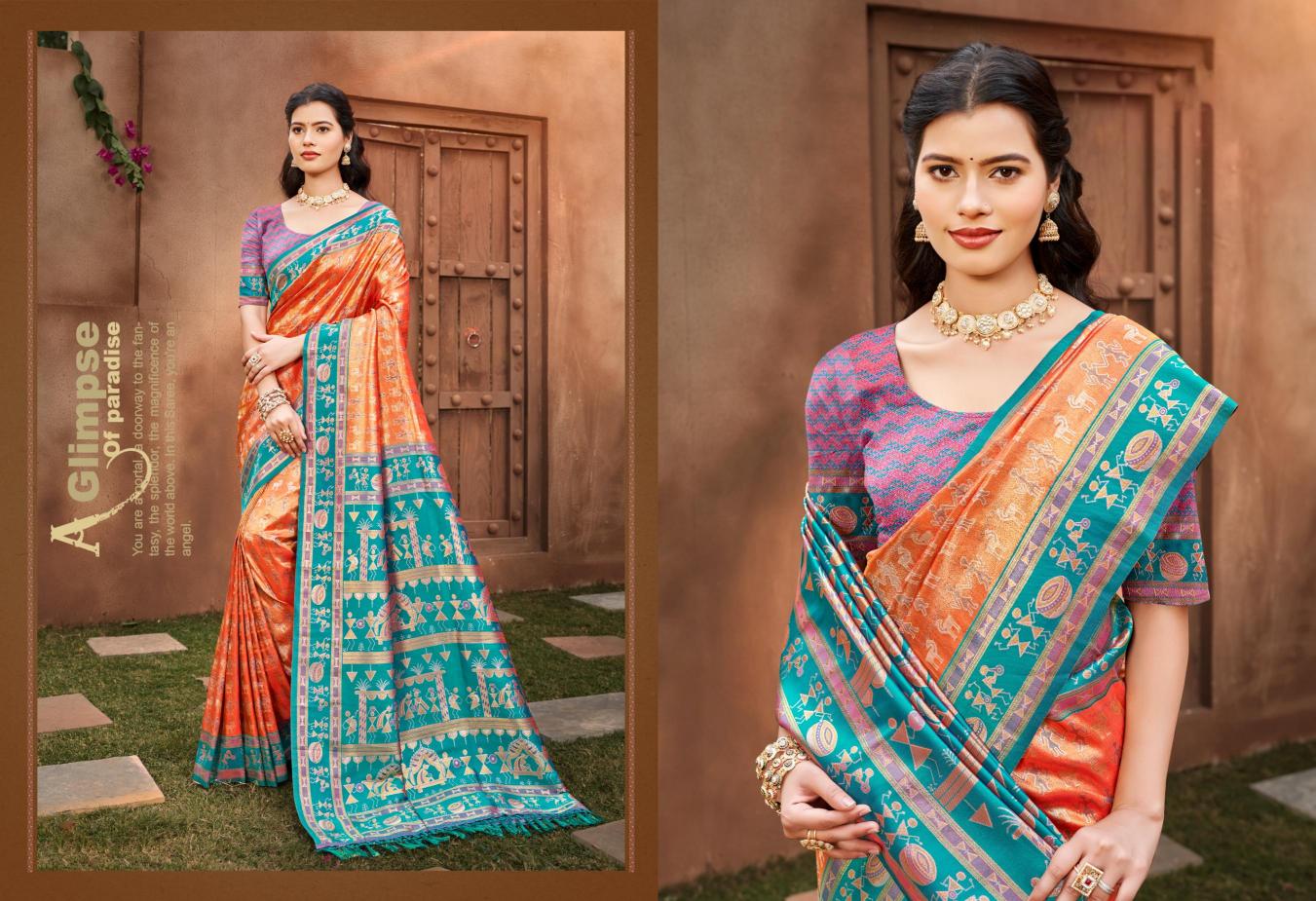 BUNAWAT - Piya Basanti Silk Vol - 02 Sangam Prints Light kanjivaram silk Woven Work Traditional Saree