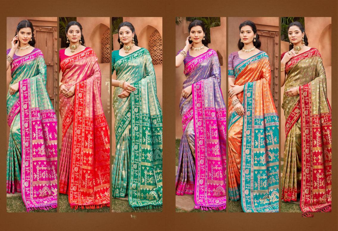 BUNAWAT - Piya Basanti Silk Vol - 02 Sangam Prints Light kanjivaram silk Woven Work Traditional Saree
