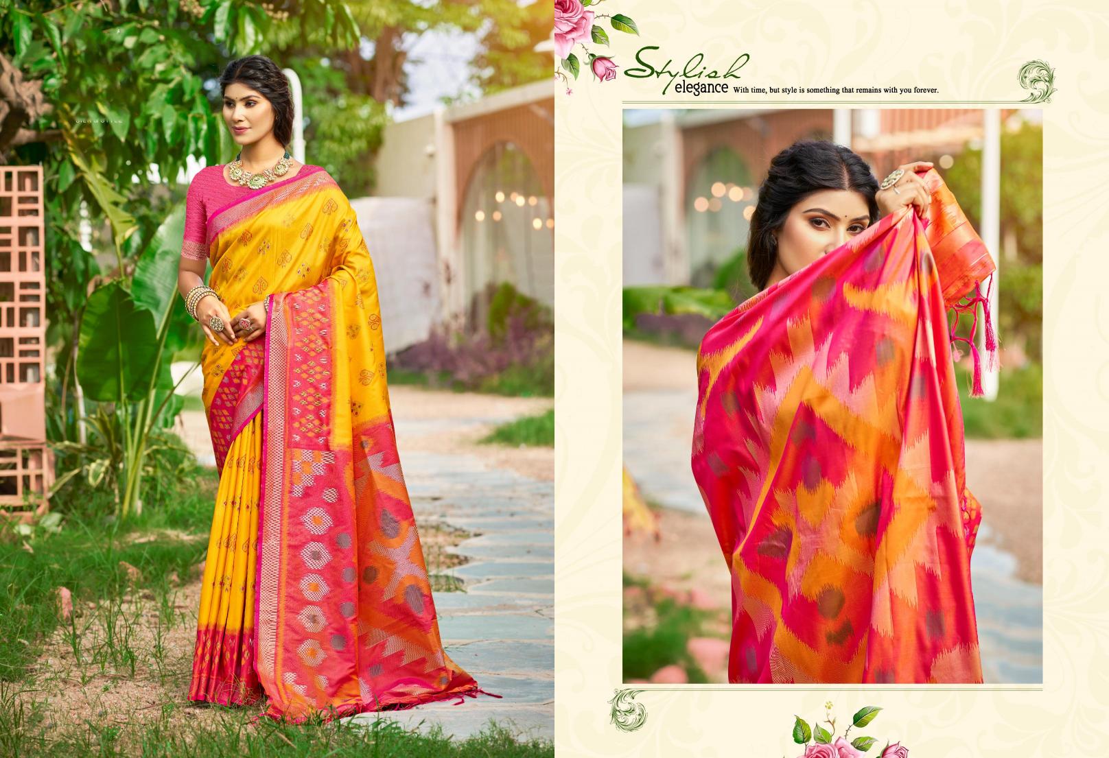 Bunawat - Pochampalli 12 Sangam Prints Silk Woven Work Traditional Saree