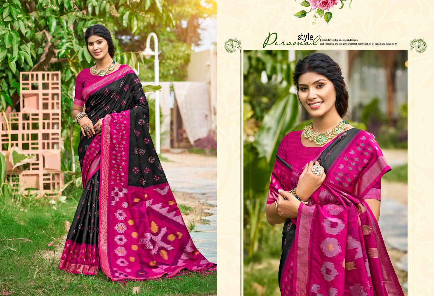 Bunawat - Pochampalli 12 Sangam Prints Silk Woven Work Traditional Saree