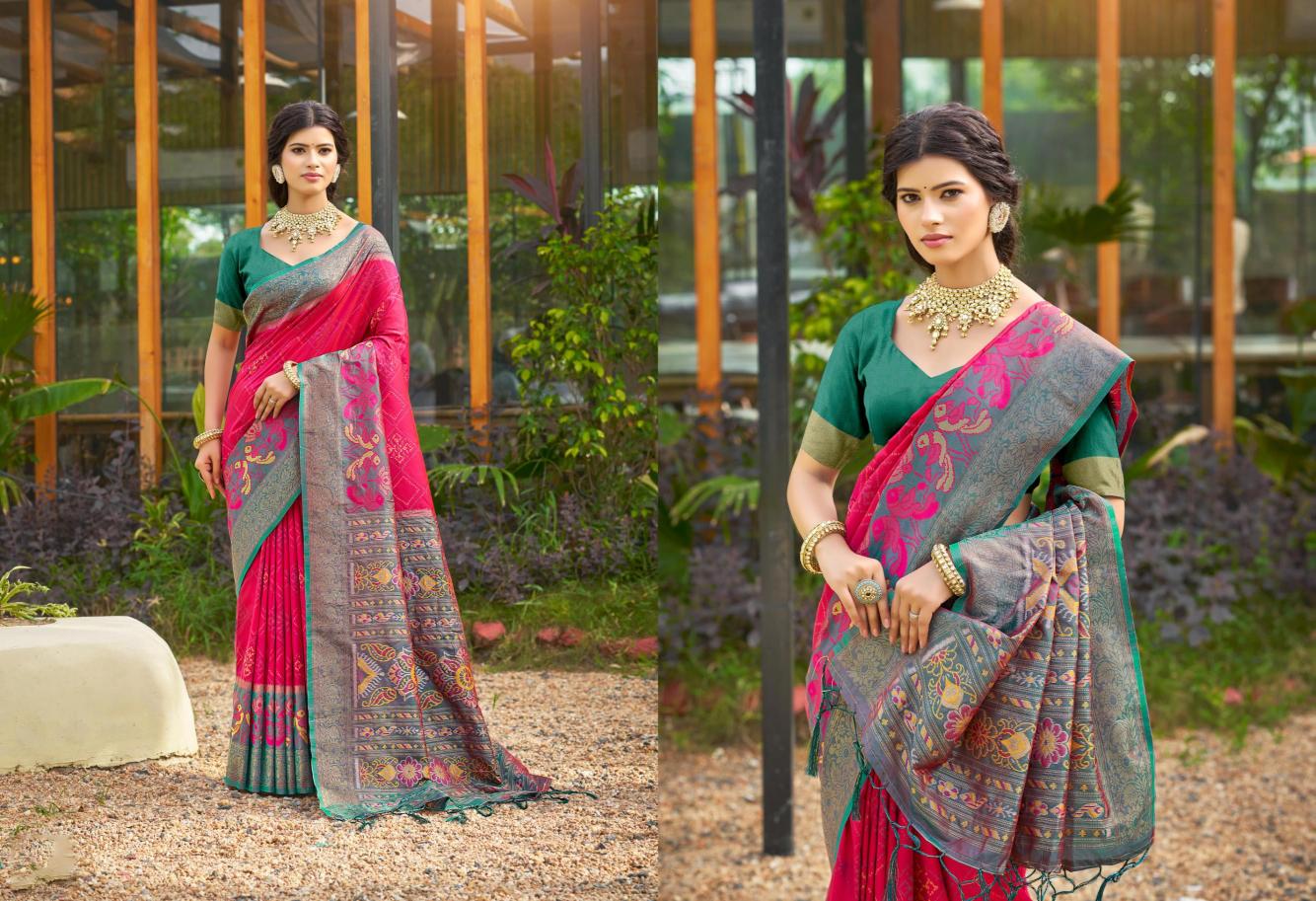Bunawat - Pochampalli-13 Sangam Prints Silk Woven Work Traditional Saree