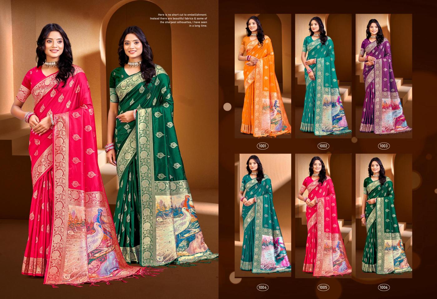 Bunawat - Prime Silk-04 Sangam Prints Silk With Digital Pallu Woven Work Traditional Saree