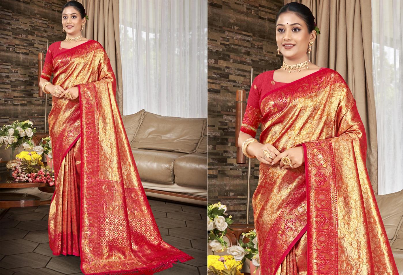 Bunawat - Sahi Silk-04 Sangam Prints kanjivaram Silk Woven Work Traditional Saree