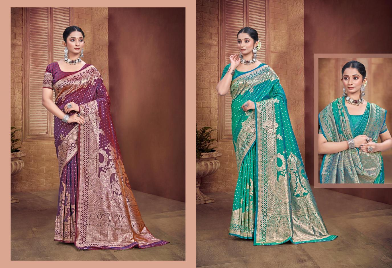 BUNAWAT - Salaar Silk Sangam Prints Silk Woven Work Traditional Saree