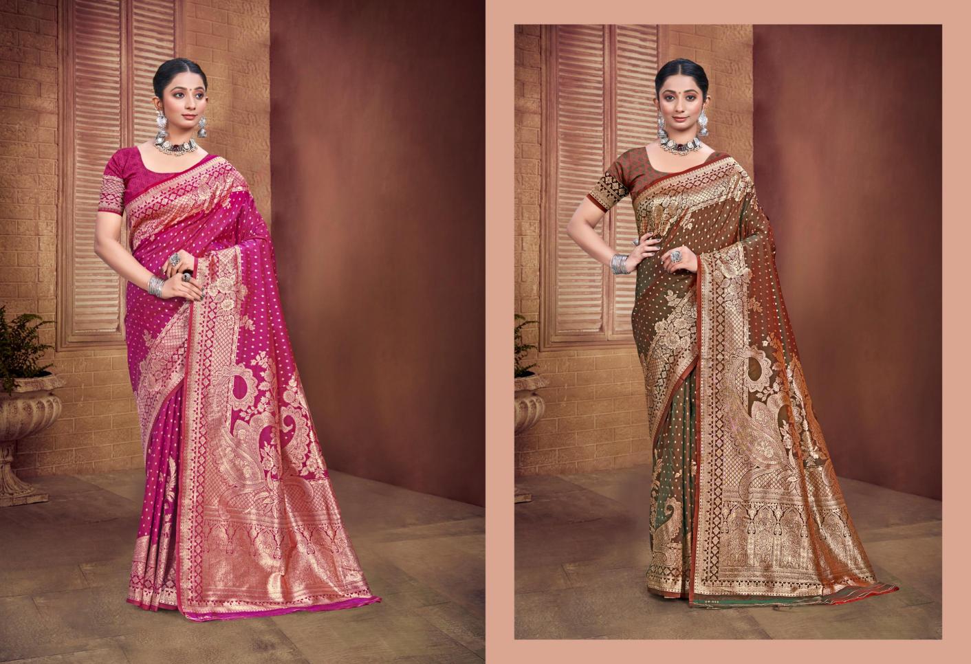 BUNAWAT - Salaar Silk Sangam Prints Silk Woven Work Traditional Saree