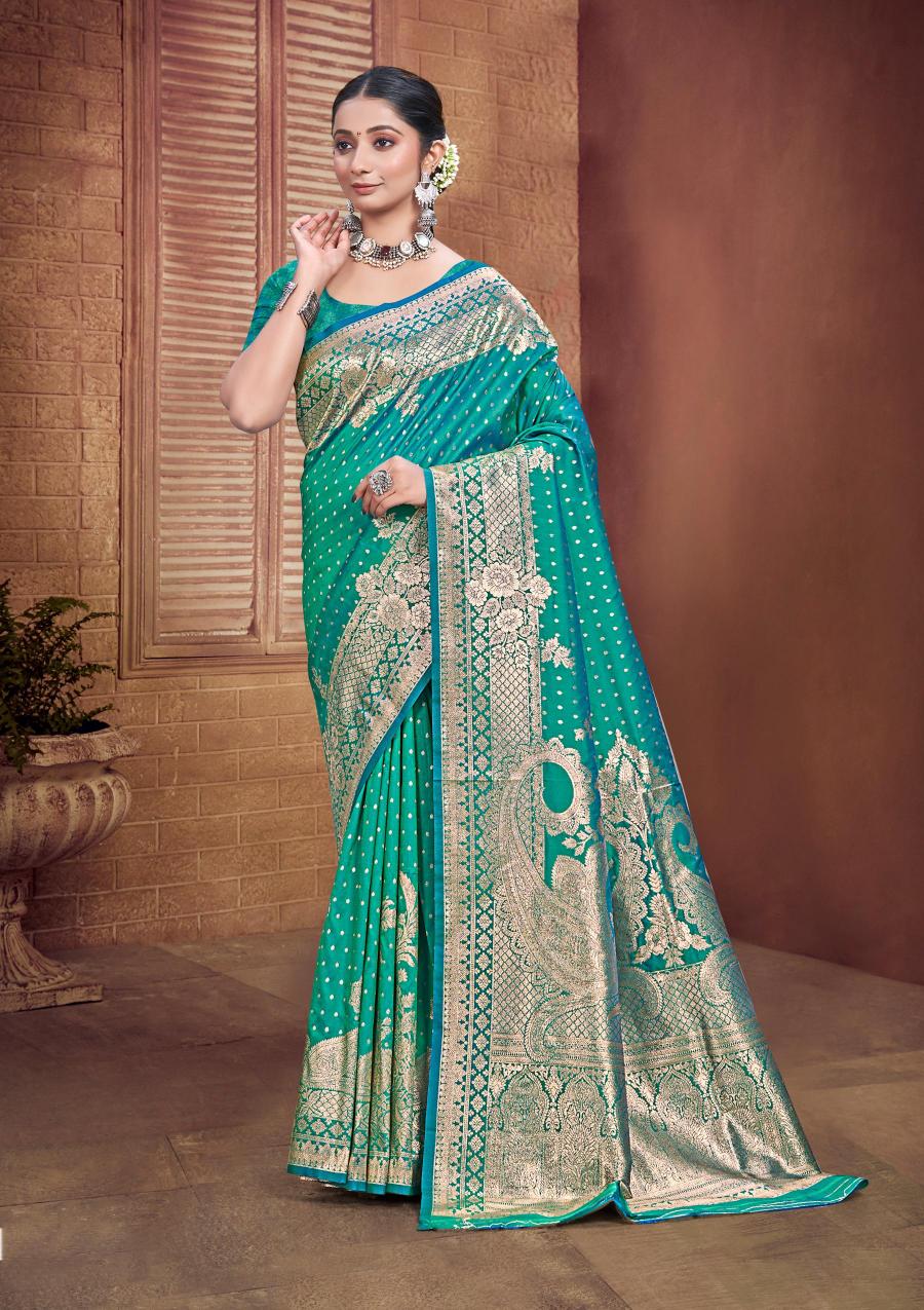 BUNAWAT - Salaar Silk Sangam Prints Silk Woven Work Traditional Saree
