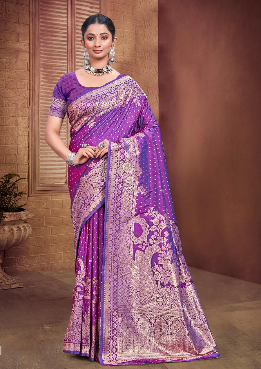 BUNAWAT - Salaar Silk Sangam Prints Silk Woven Work Traditional Saree