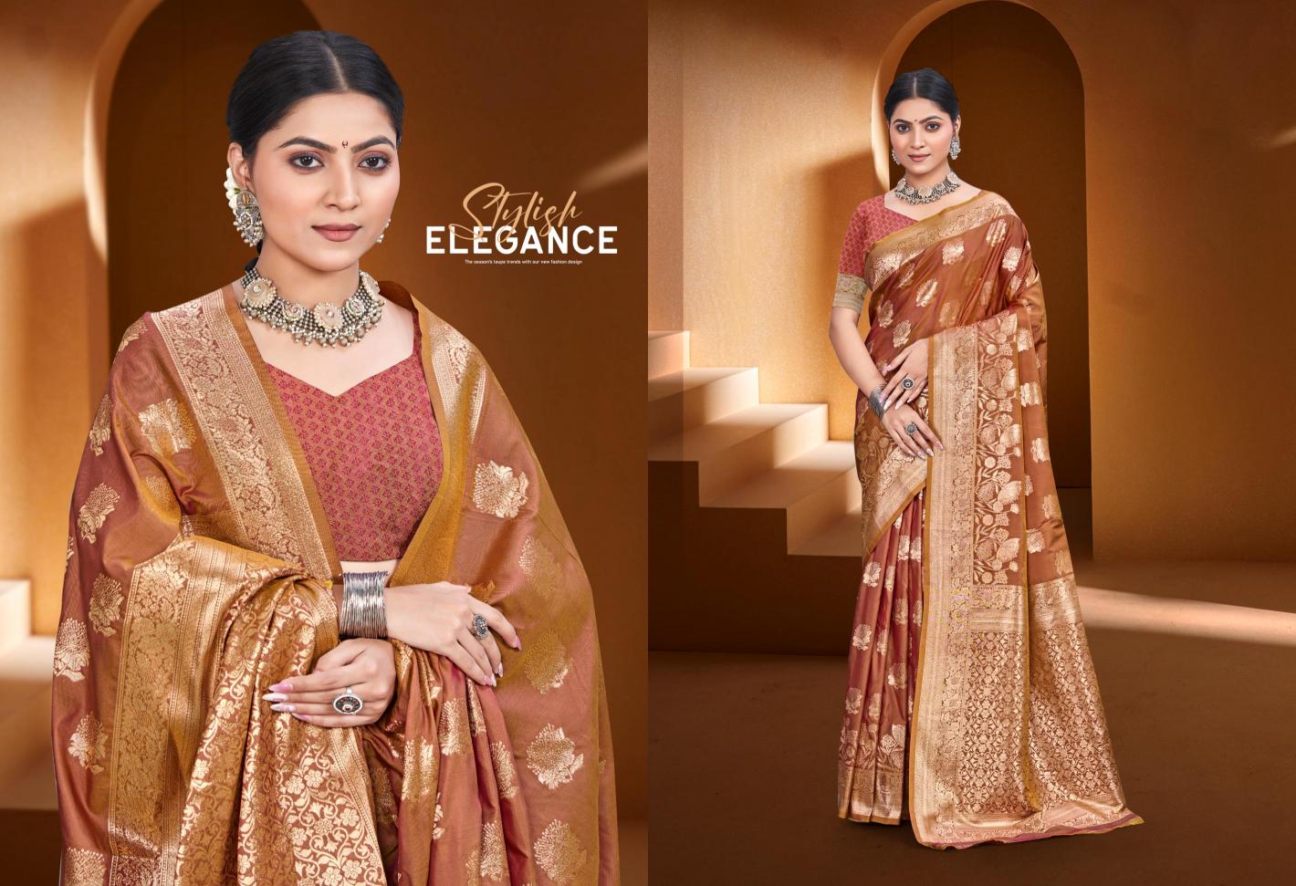 BUNAWAT - Tango SIlk Sangam Prints Silk Woven Work Traditional Saree