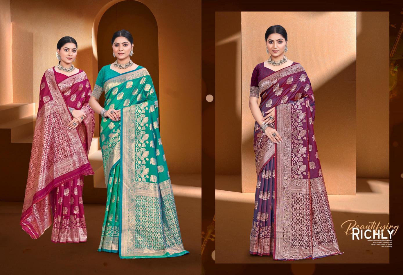 BUNAWAT - Tango SIlk Sangam Prints Silk Woven Work Traditional Saree