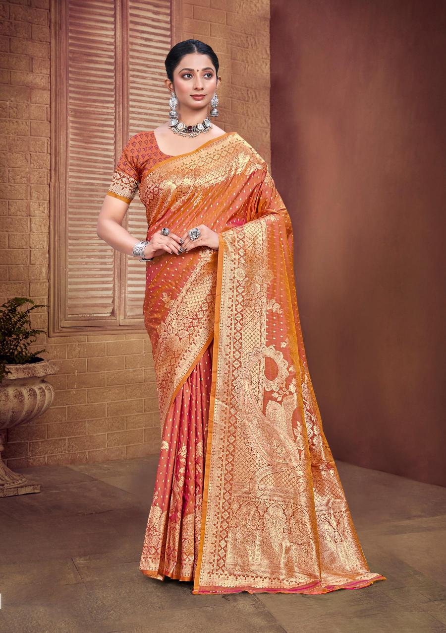 BUNAWAT - Tango SIlk Sangam Prints Silk Woven Work Traditional Saree