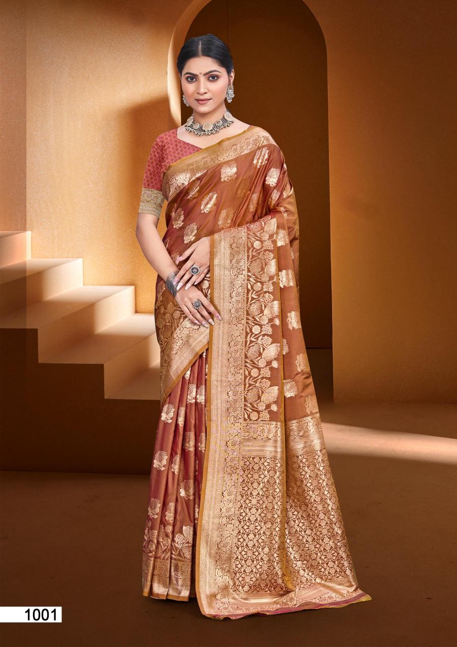 BUNAWAT - Tango SIlk Sangam Prints Silk Woven Work Traditional Saree