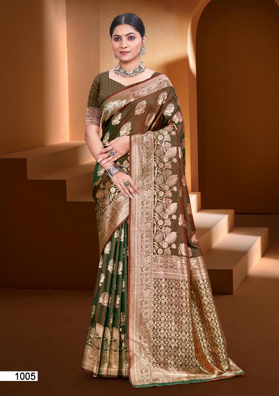 BUNAWAT - Tango SIlk Sangam Prints Silk Woven Work Traditional Saree