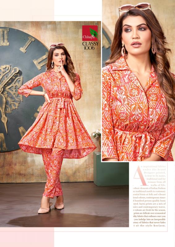 Chhaya Classy catalog co ord sets manufacturers in india