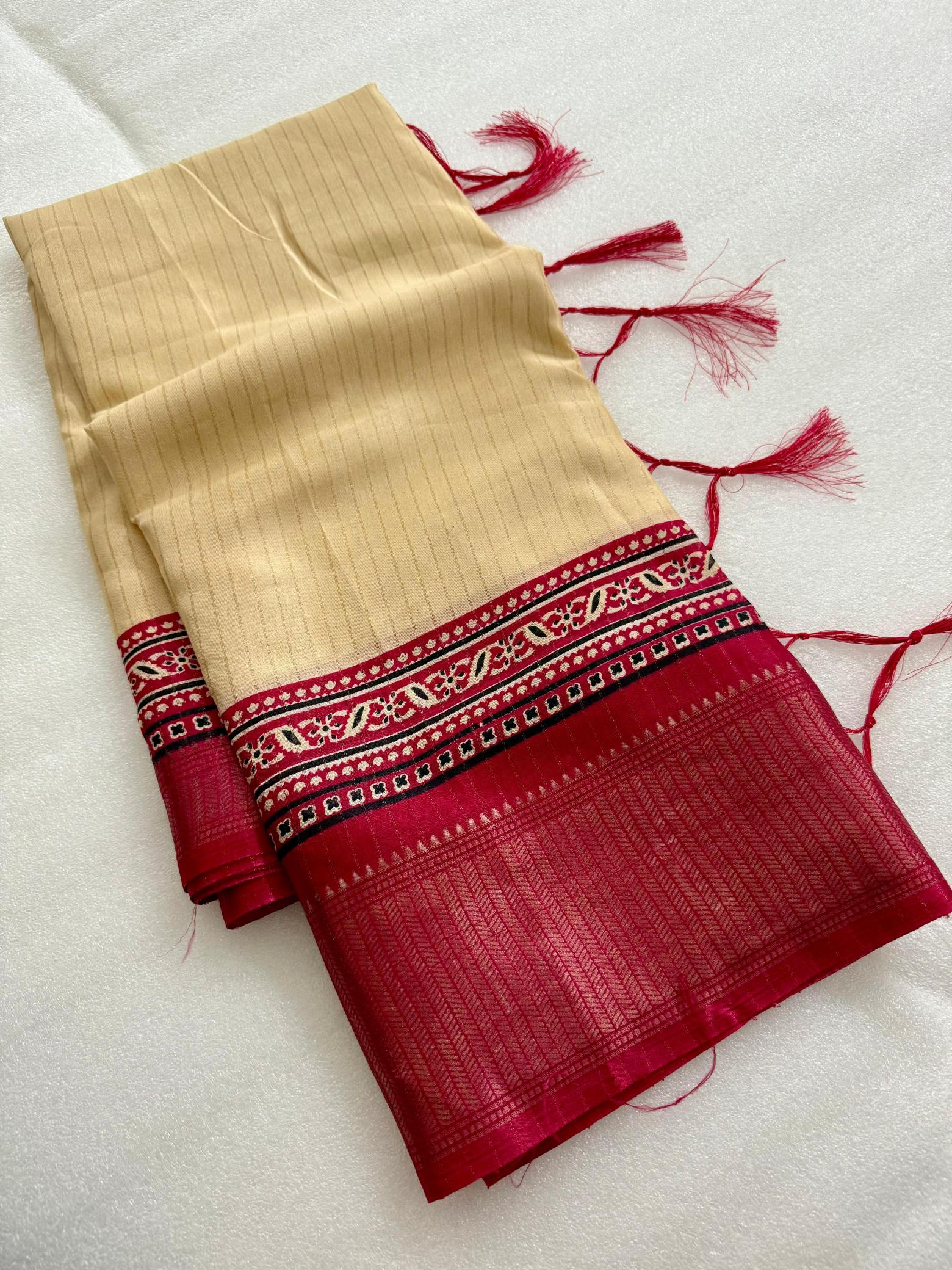 Dazira Ajrakh Gold vol 3 catalog saree product list in surat