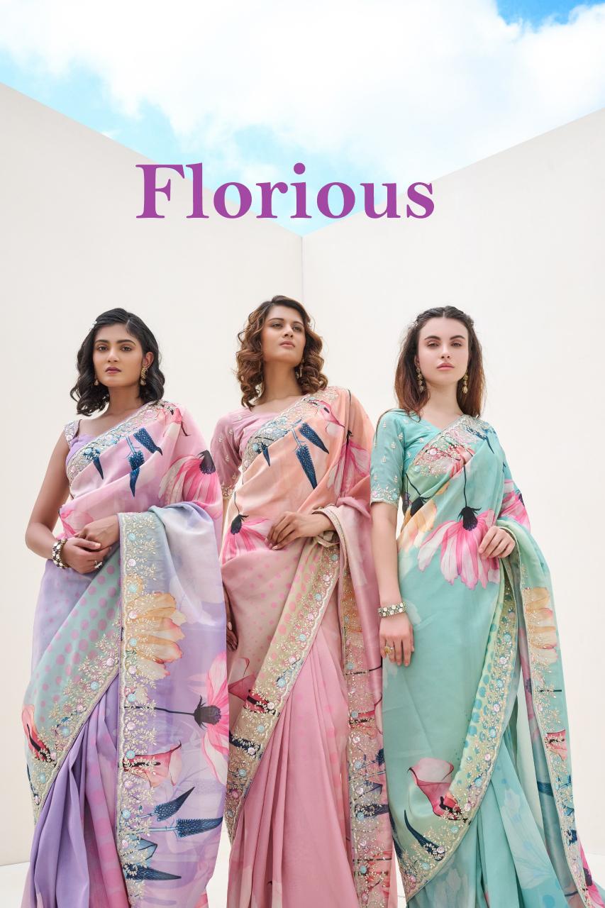 Dazira Florious catalog bharat creations sarees surat