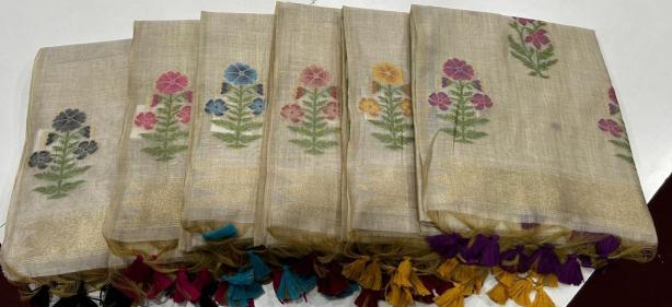 Dazira Premium soft muga Cotton vol 17 Catalog printed cotton saree blouses india