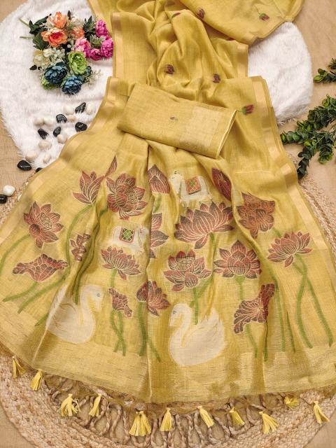 Dazira Premium soft muga Cotton vol 19 Catalog fab india saree collection
