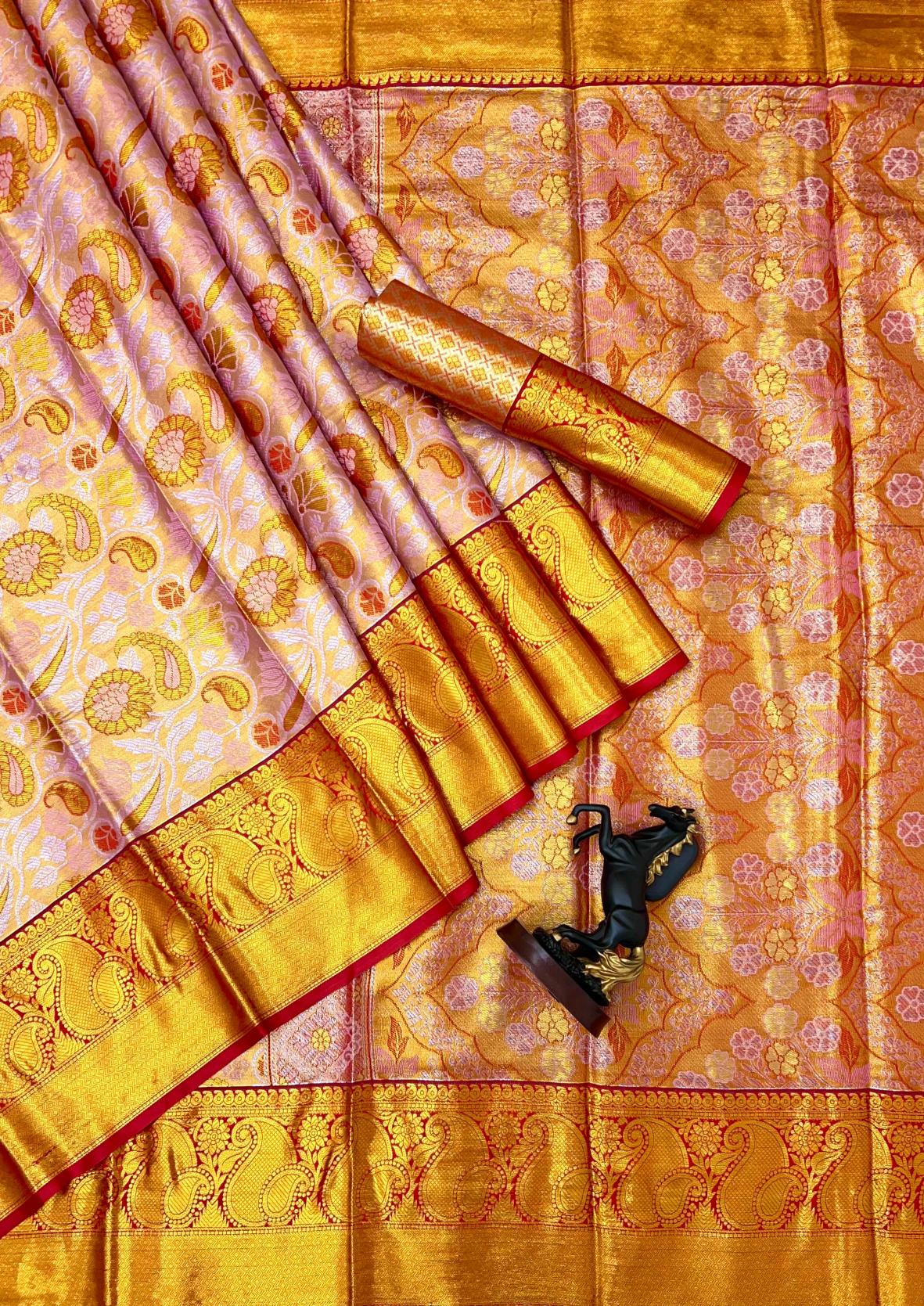 Dazira Pushpa Vol 11 catalog silk kanjivaram saree market in surat