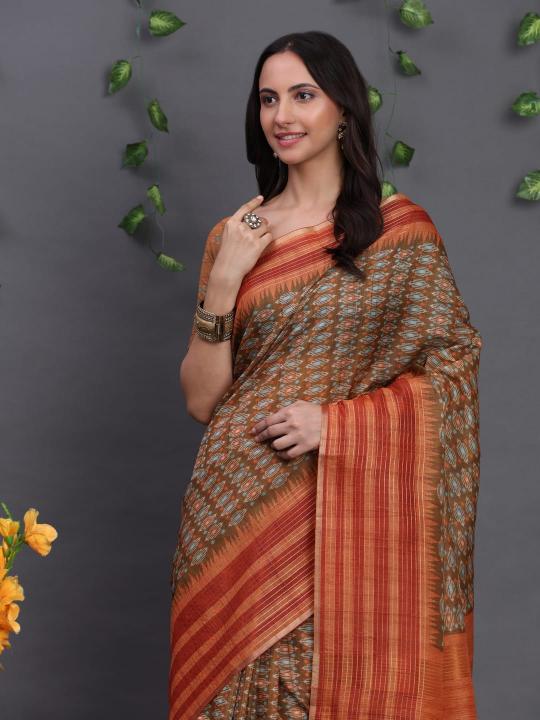 Dazira Tussar art silk catalog brasso saree cheap rate surat
