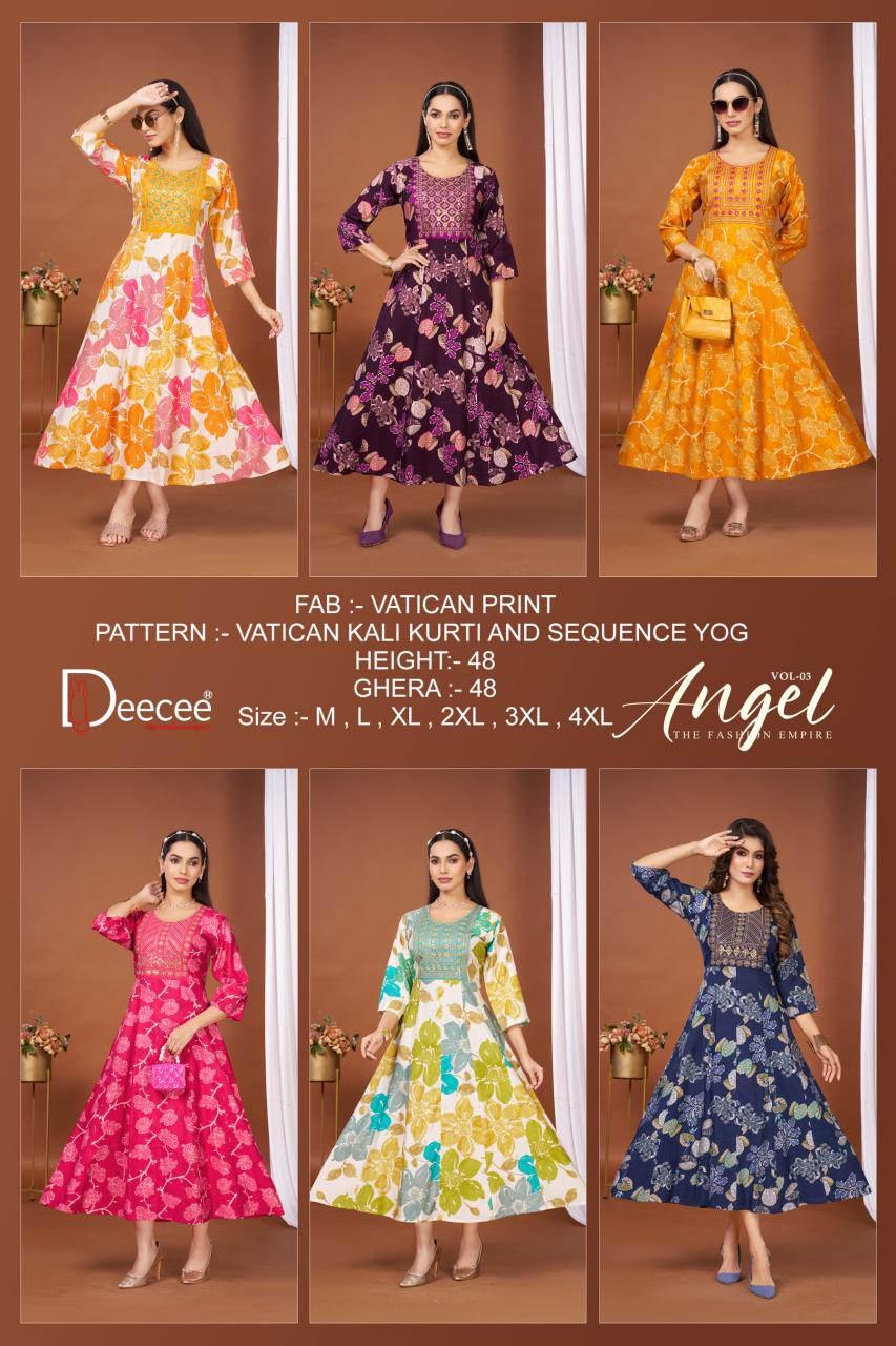 Deecee Angel vol 3 catalog global desi kurti online india