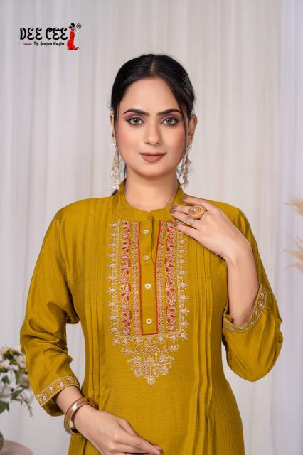 Deecee Aurora catalog indian virasat yellow kurti 