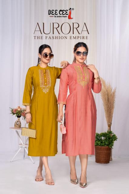 Deecee Aurora catalog indian virasat yellow kurti 