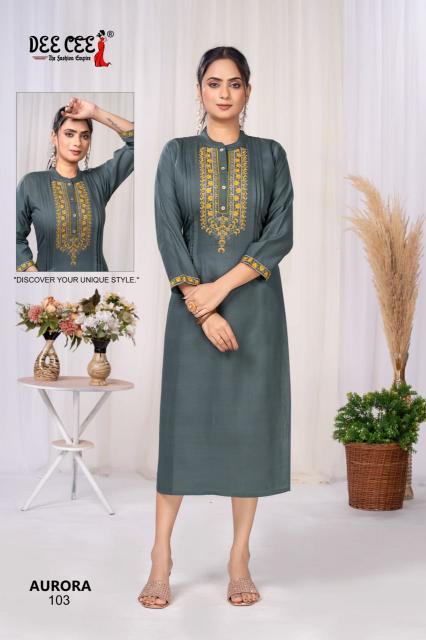 Deecee Aurora catalog indian virasat yellow kurti 