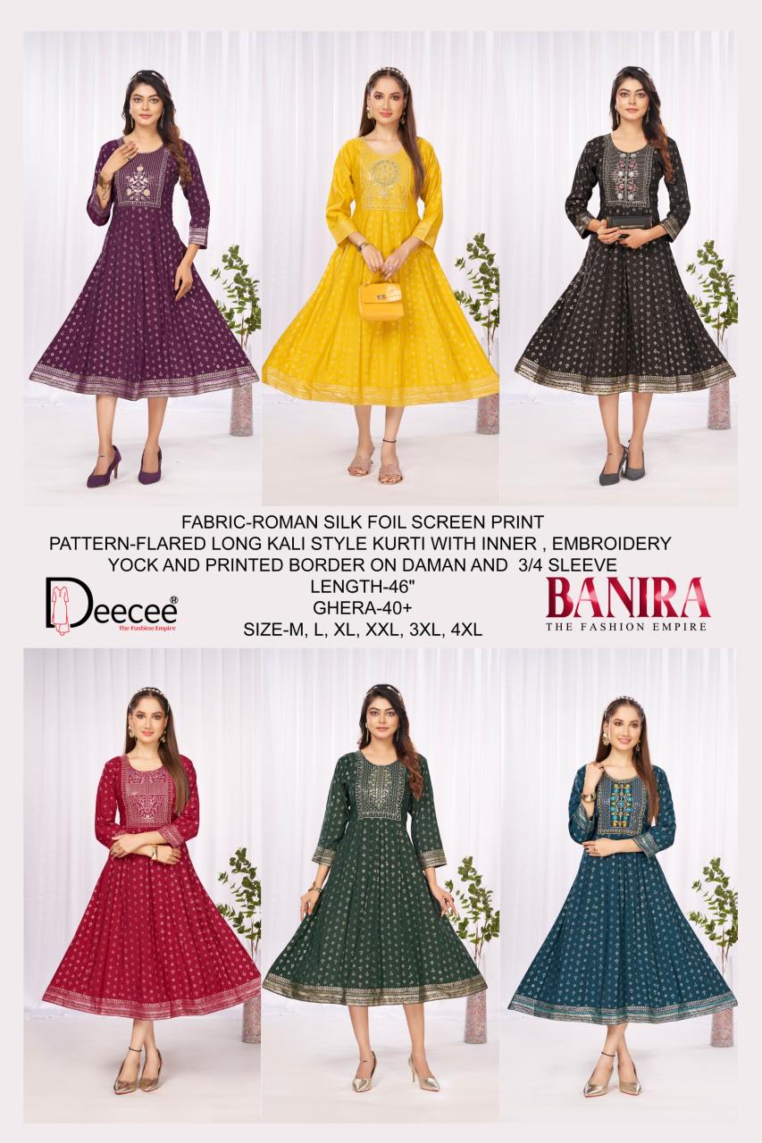 Deecee Banira catalog anarkali kurtis online india