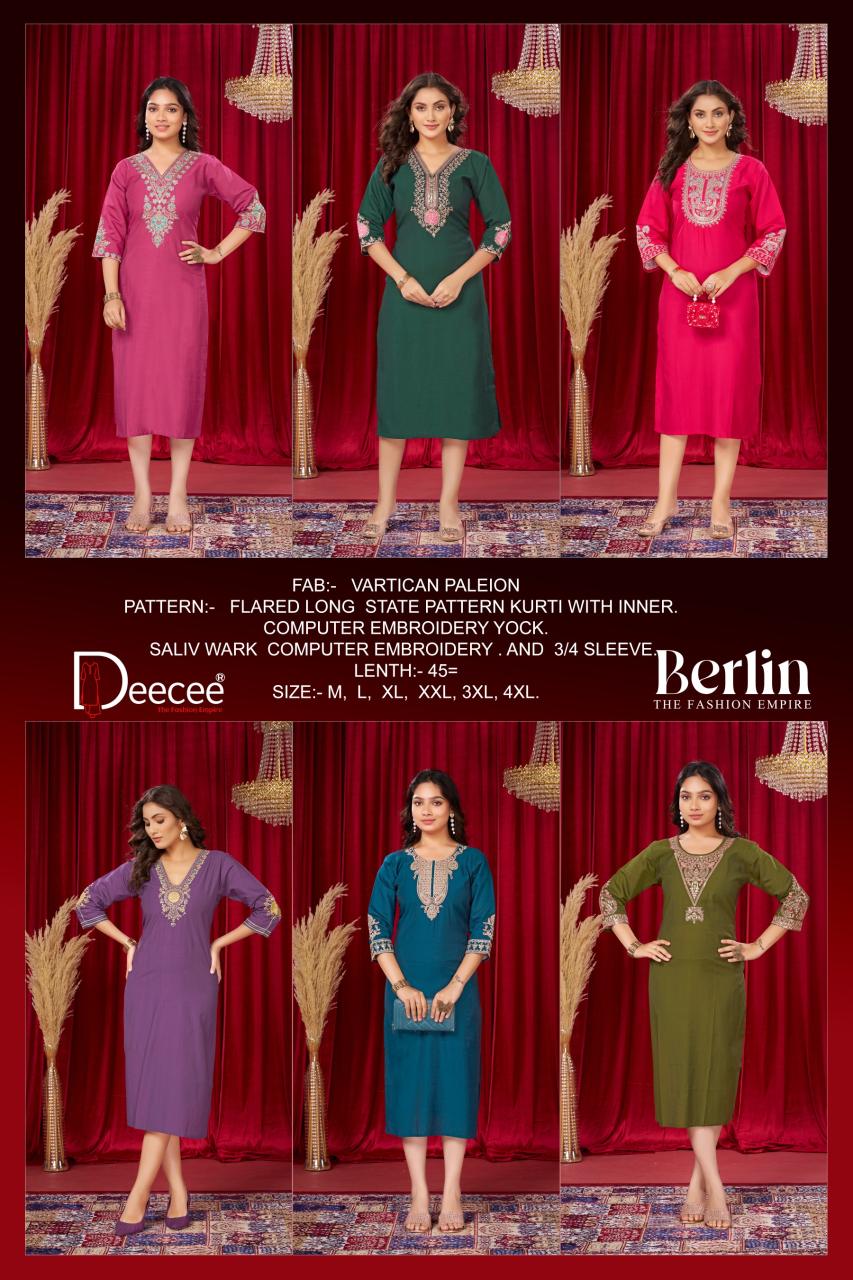 Deecee Berlin catalog best ladies kurti brands in india