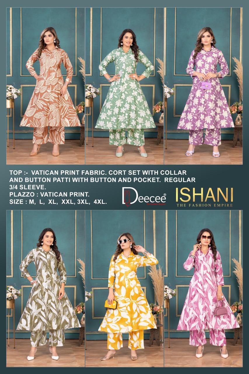 Deecee Ishani catalog wholesale co ord sets
