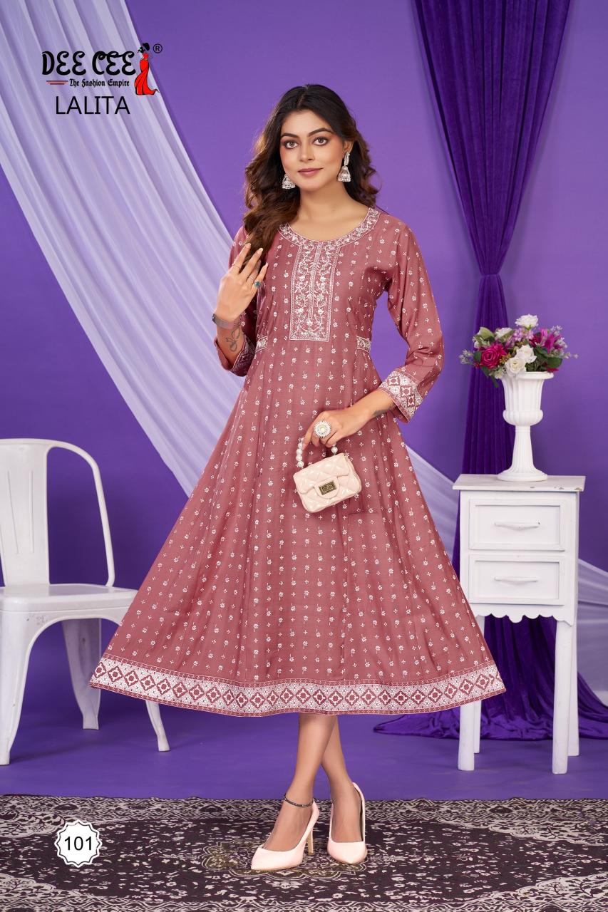 Deecee Lalita catalog indian silk kurtis uk