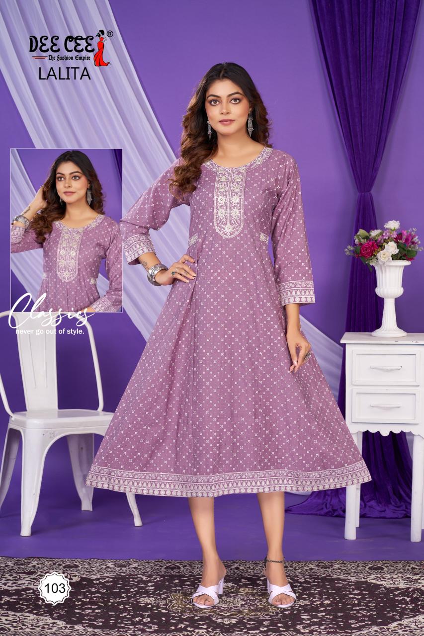 Deecee Lalita catalog indian silk kurtis uk