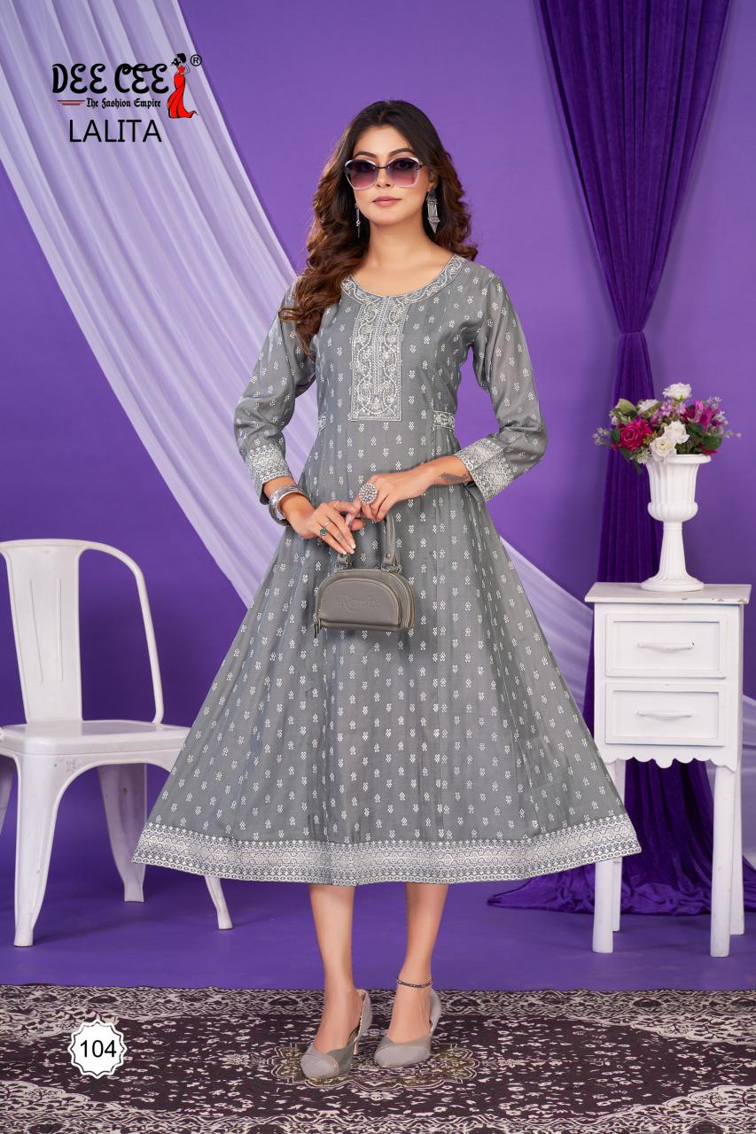 Deecee Lalita catalog indian silk kurtis uk