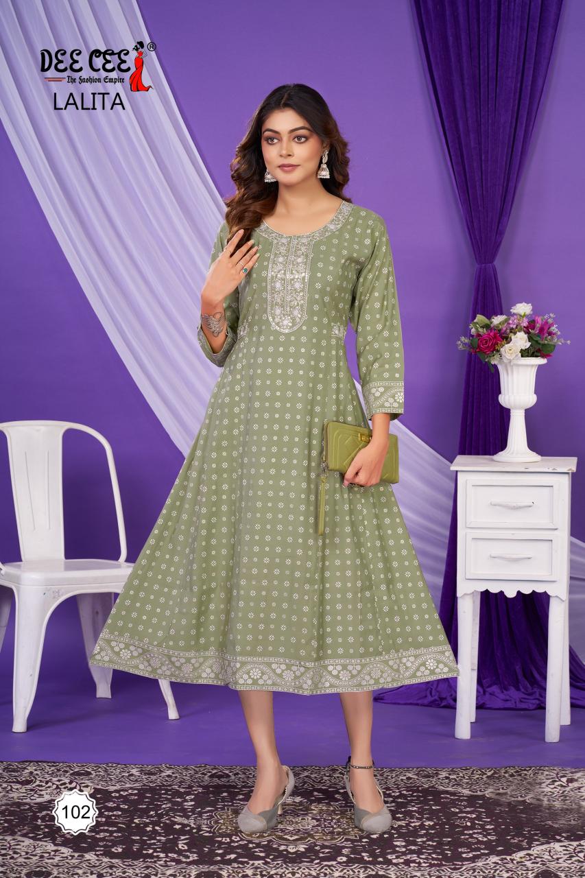Deecee Lalita catalog indian silk kurtis uk