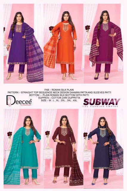 Deecee Subway catalog branded kurtis at wholesale price