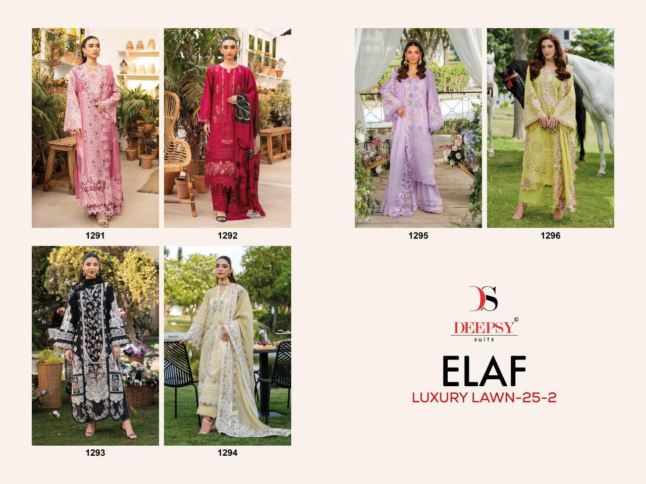Deepsy Elaf Luxury Lawn 25 Vol 2 catalog wholesale pakistani suits