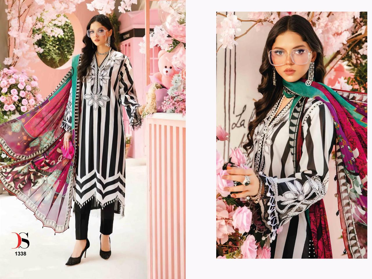 Deepsy Maria B Mprints 25 vol 2 catalog Cotton Dupatta pakistani wholesale replica suits in delhi
