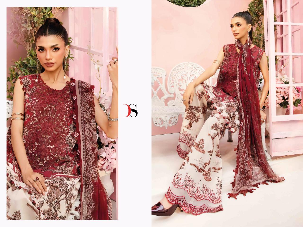 Deepsy Maria B Mprints 25 vol 2 catalog Cotton Dupatta pakistani wholesale replica suits in delhi