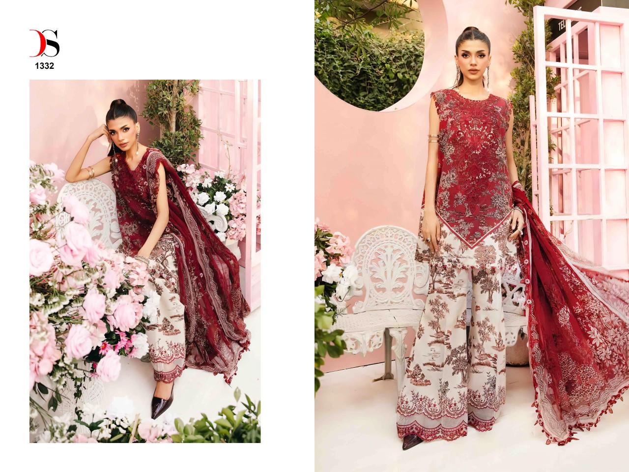 Deepsy Maria B Mprints 25 vol 2 catalog Cotton Dupatta pakistani wholesale replica suits in delhi