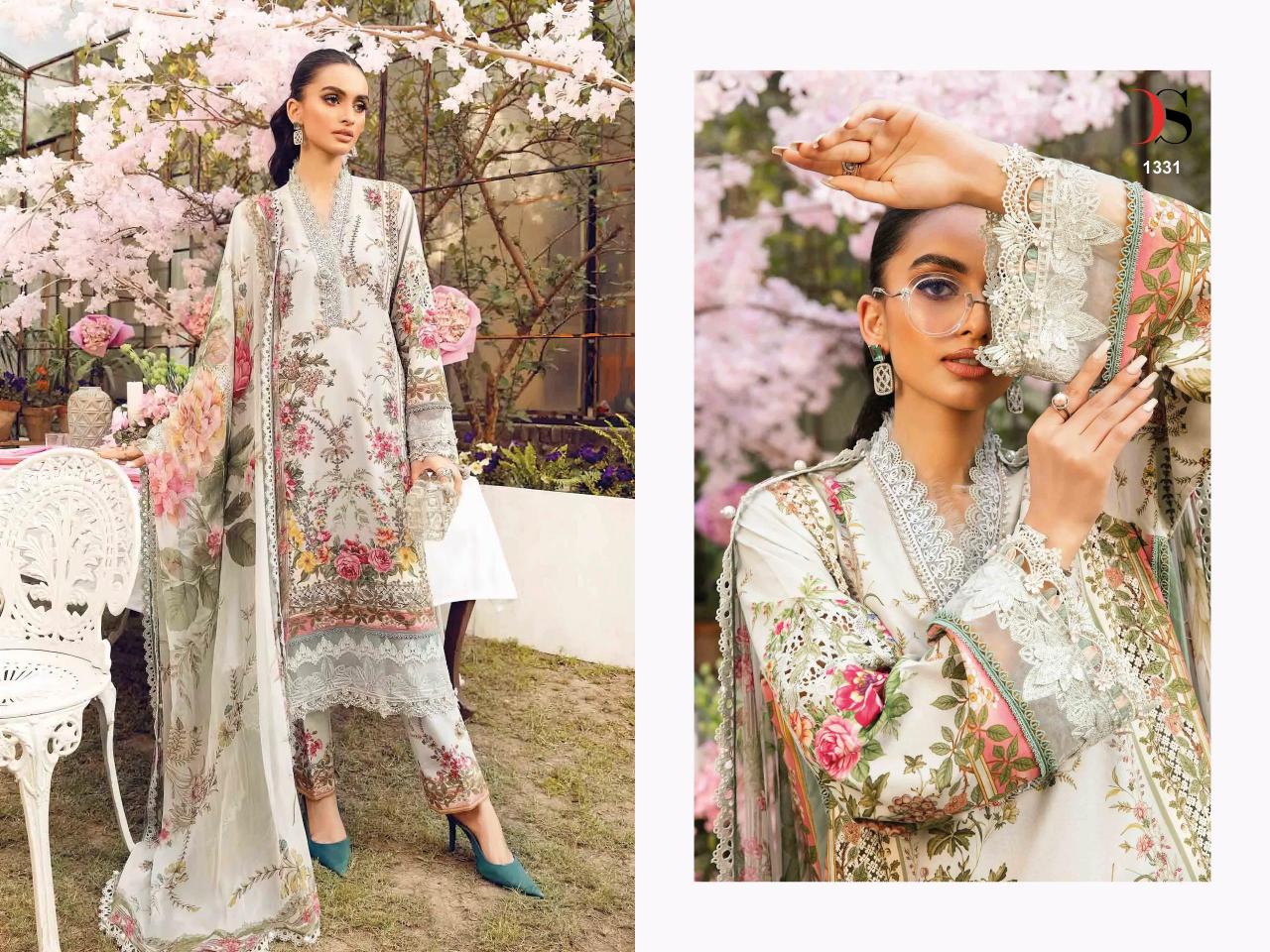 Deepsy Maria B Mprints 25 vol 2 catalog Cotton Dupatta pakistani wholesale replica suits in delhi