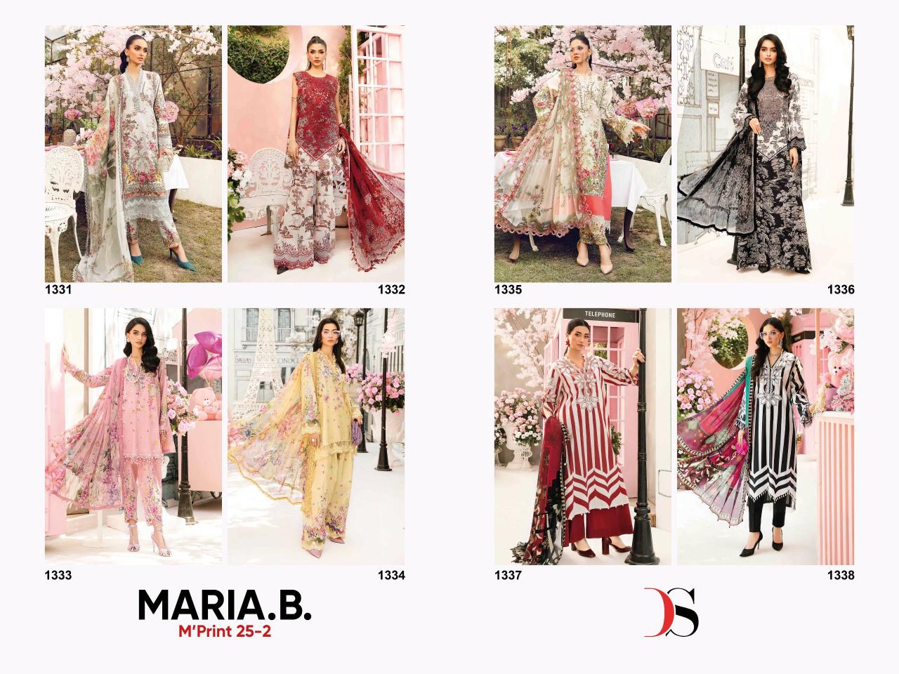 Deepsy Maria B Mprints 25 vol 2 catalog Cotton Dupatta pakistani wholesale replica suits in delhi