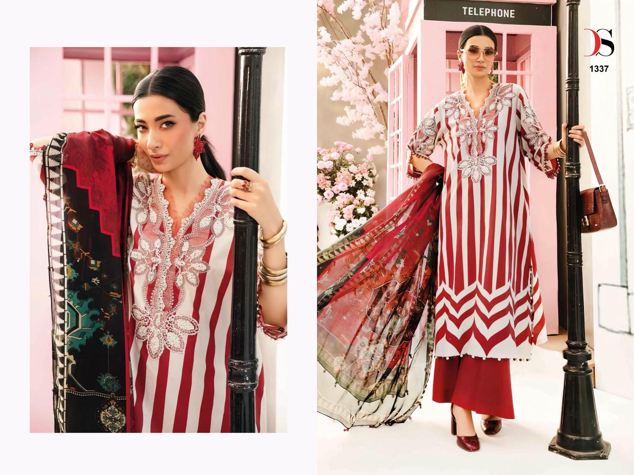 Deepsy Maria B Mprints 25 vol 2 catalog Cotton Dupatta pakistani wholesale replica suits in delhi
