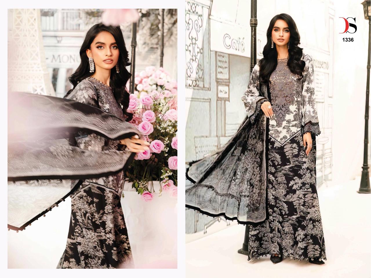 Deepsy Maria B Mprints 25 vol 2 catalog Cotton Dupatta pakistani wholesale replica suits in delhi