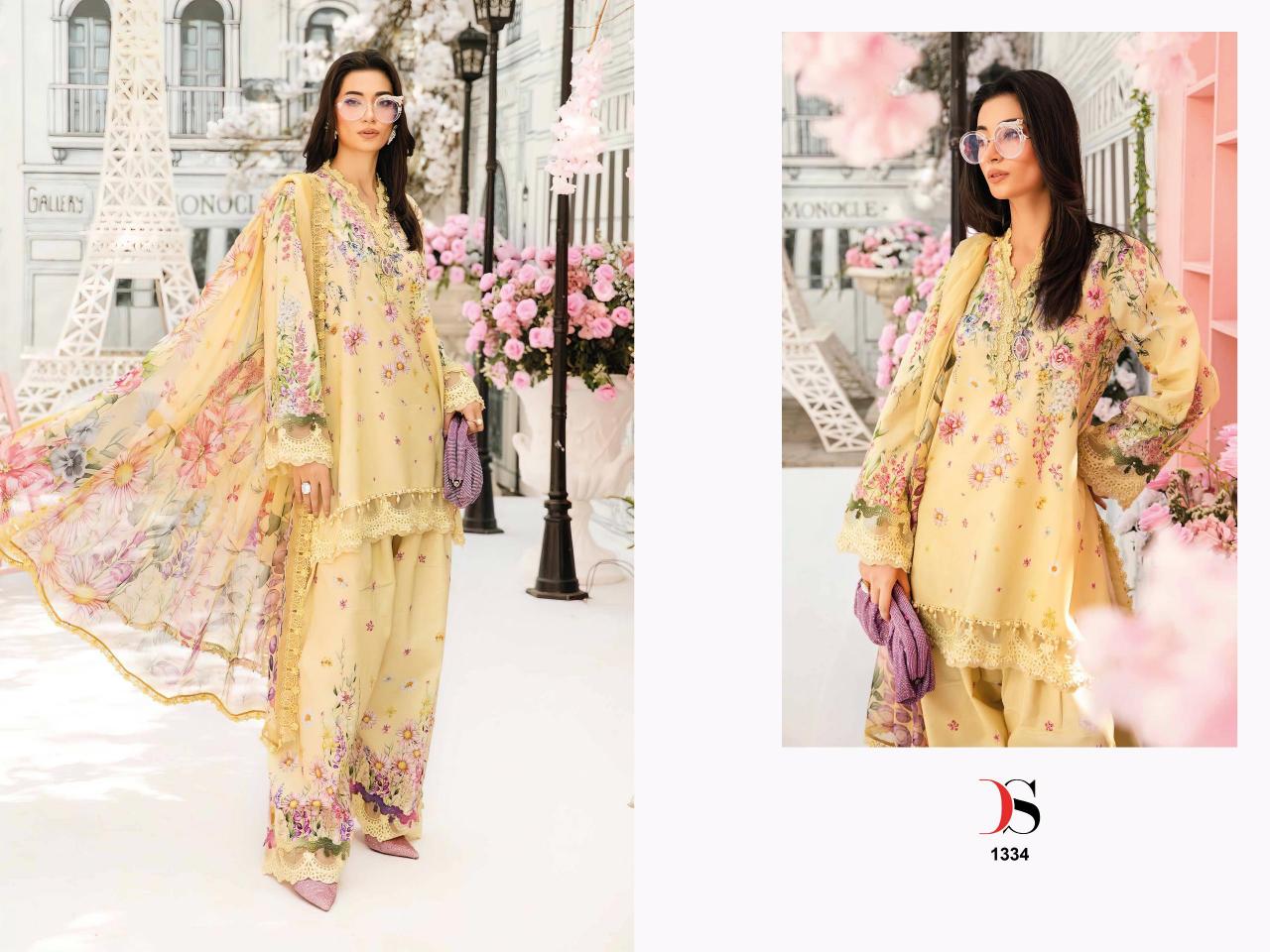 Deepsy Maria B Mprints 25 vol 2 catalog Cotton Dupatta pakistani wholesale replica suits in delhi