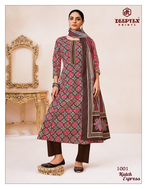 Deeptex Kutch Express Vol-1 - A-Line Kurti Pant With Dupatta  - Wholesale Catalog