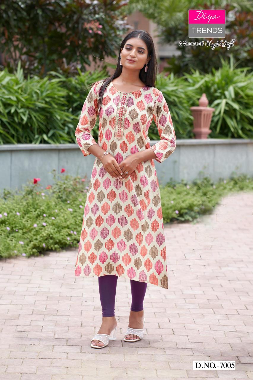 Diya Gardencity Vol-7 – Straight Kurtis - Wholesale Catalog